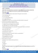 Đề thi học kì 1 Tiếng Anh 12 iLearn Smart World - Đề số 4